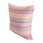 Cotton cushion cover, 'Strawberry Imagination' - Multicolor Cotton Cushion Cover Handloomed in Guatemala