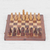 Juego de tablero de ajedrez de madera - Juego de tablero de ajedrez de madera portátil hecho a mano de la India
