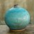 Ceramic vase, 'Turquoise Realm' (large) - Watertight Ceramic Vase Crafted by Hand (large) (image 2) thumbail