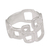 Sterling silver band ring, 'Elegant Blocks' - 925 Sterling Silver Abstract Block Ring in a Brushed Finish