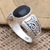 Onyx cocktail ring, 'Chastity in Black' - Onyx and Sterling Silver Cocktail Ring