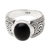 Onyx cocktail ring, 'Chastity in Black' - Onyx and Sterling Silver Cocktail Ring