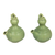 Ceramic oil and vinegar set, 'Happy Frangipani' (pair) - Ceramic Oil And Vinegar Set (Pair)