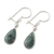 Jade dangle earrings, 'Dark Green Tears' - Drop-Shaped Jade Dangle Earrings in Dark Green