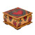 Decoupage wood decorative box, 'Tonala Sacred Heart' - Sacred Heart Motif Decorative Box thumbail