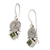 Peridot drop earrings, 'Fortune Spiral' - Sterling Silver Drop Earrings with Natural Peridot Stones