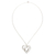 Sterling silver pendant necklace, 'Brave Heart' - Handcrafted Sterling Silver Heart Necklace from Mexico