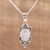 Rainbow moonstone pendant necklace, 'Gleam of Hope' - Rainbow Moonstone and Sterling Silver Pendant Necklace