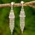 Sterling silver waterfall earrings, 'Raining Bells' - Ball Chain Sterling Silver Waterfall Earrings Thailand