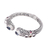 Multi-gemstone cuff bracelet, 'Glowing Woman' - Multi-Gemstone Sterling Silver Cuff Bracelet from Bali