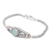 Gold-accented amazonite and blue topaz pendant bracelet, 'Blue Braids' - 18k Gold-Accented Bracelet with Amazonite and Blue Topaz