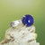 Lapis lazuli cocktail ring, 'Deep Blue Aura' - Modern Peru Lapis Lazuli Single Stone Ring
