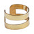 Gold-plated ear cuff, 'Parallel Lines' - High-Polished Modern Gold-Plated Ear Cuff from Armenia