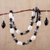 Ceramic jewelry set, 'Inca Message' - Black and White Handcrafted Ceramic Inca Jewelry Set