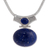 Lapis lazuli pendant necklace, 'Pacific Wisdom' - Unique Sterling and Lapis Lazuli Pendant Necklace