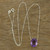 Amethyst pendant necklace, 'Oval Mysticism' - 8-Carat Faceted Amethyst Pendant Necklace from Brazil