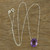 Amethyst pendant necklace, 'Oval Mysticism' - 8-Carat Faceted Amethyst Pendant Necklace from Brazil