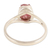 Ruby single stone ring, 'Creative Magic' - Sterling Silver Single Stone Ring with Freeform Ruby Gem