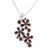 Garnet flower necklace, 'Scarlet Petals' - Garnet flower necklace