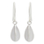 Sterling silver dangle earrings, 'Quartered Leaf' - Thai Silver Earrings