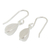 Sterling silver dangle earrings, 'Quartered Leaf' - Thai Silver Earrings