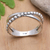 Sterling silver band ring, 'Crossing Orbs' - Sterling Silver Band Ring in a Combination Finish