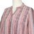 Embroidered cotton a-line dress, 'Between Sweet Lines' - colourful Striped Embroidered Cotton A-Line Dress from India