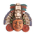 Ceramic mask, 'Ah Puch Headdress' - Handcrafted Ceramic Mask of Mayan God Ah Puch from Mexico