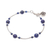 Lapis lazuli beaded bracelet, 'Fascinating Rose' - Lapis Lazuli Beaded Bracelet from Thailand