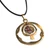 Collar de gargantillas de carnal - Collar colgante de latón y cornalina con temática de granada