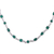 Onyx long link necklace, 'Delightful Gleam' - Green Onyx and Sterling Silver Link Necklace from India