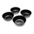 Ceramic bowls, 'Subtle Flavor' (set of 4) - Black Ceramic Bowls from Thailand (Set of 4)