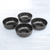 Ceramic bowls, 'Subtle Flavor' (set of 4) - Black Ceramic Bowls from Thailand (Set of 4)