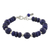 Lapis lazuli beaded bracelet, 'Tropical Bubbles' - Lapis Lazuli and Karen Silver Beaded Bracelet from Thailand