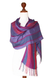 Alpaca and silk shawl, 'Arequipa Melody' - Handmade Women's Alpaca Silk Blend Shawl