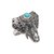 Sterling silver cocktail ring, 'Elephant Eyes' - Magnesite Elephant Cocktail Ring from Bali