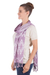 Cotton scarf, 'Maya Jacaranda' - Hand Woven Cotton Purple Scarf from Guatemala