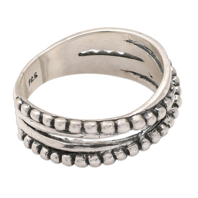 Sterling silver band ring, 'Cosmic Creation' - Polished Sterling Silver Band Ring Crafted in Bali