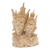 Wood sculpture, 'Rama and Sita Portrait' - Rama and Sita Hand Carved Crocodile Wood Sculpture