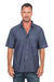 Men's cotton shirt, 'Everyday Comfort' - Men's Cotton Denim Casual Shirt