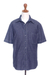 Men's cotton shirt, 'Everyday Comfort' - Men's Cotton Denim Casual Shirt