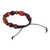 Tiger's eye and jasper beaded bracelet, 'Weaving Bravery' - Tiger's Eye and Jasper Black Waxed Nylon Macrame Bracelet