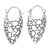 Sterling silver hoop earrings, 'Bubble Duchess' - Modern Bubble-Patterned Sterling Silver Hoop Earrings