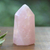 Rose quartz sculpture, 'Obelisk of Love' - Handcrafted Rose Quartz Obelisk Sculpture from Brazil