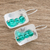 Sterling silver drop earrings, 'Verdant Shimmer' - Sterling Silver Rectangle Drop Earrings