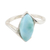 Larimar cocktail ring, 'Marquise Mantra' - Marquise Larimar Cabochon Sterling Silver Ring