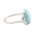 Larimar cocktail ring, 'Marquise Mantra' - Marquise Larimar Cabochon Sterling Silver Ring