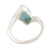 Larimar cocktail ring, 'Marquise Mantra' - Marquise Larimar Cabochon Sterling Silver Ring