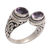 Amethyst wrap ring, 'Dreamy Gaze' - Amethyst Purple Gem on 925 Sterling Silver Wrap Ring