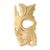 Wood mask, 'Blossoming Woman' - Modern Hibiscus Wood Mask (image 2b) thumbail